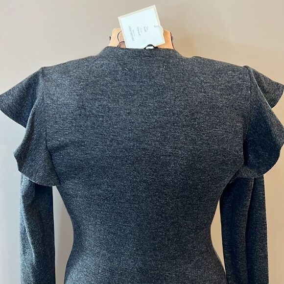 NWT Free Generation Ruffle Trim Body Con Dress - Size Small - Picture 10 of 14